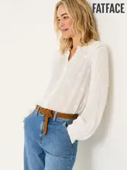 FatFace Orla Ivory Embroidered Blouse (E80130) | $114