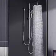 Decaura WELS Twin Hose Shower System 10" Rain Shower Head Set Sliding Rail Ad...