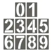 5.5 Inch Large Plastic Number Stencils, 10 Pcs, Wood