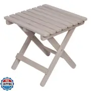 Shine Company Square Wooden Folding Solid Wood Side Table, Outdoor Adirondack