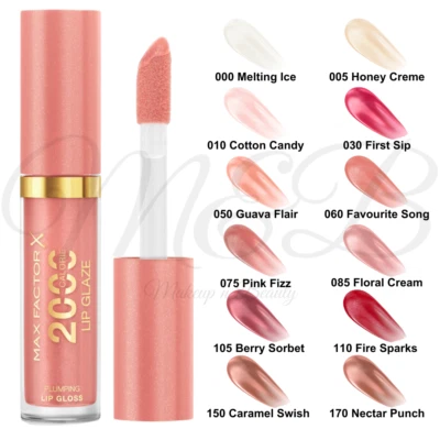 MAX FACTOR 2000 Calorie Lip Glaze Plumping Lip Gloss 4.4 ml NEW *CHOOSE SHADE*