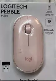 Logitech Pebble Wireless Mouse with Bluetooth for Laptop/Notebook/iPad - Rose