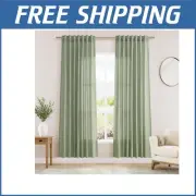 2 Panels of 72” Light Filtering Linen Curtains – Versatile Back Tab Rod Pocket