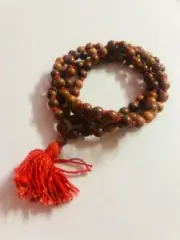 RED SANDALWOOD Laal Chandan Mala ROSARY 108+1 Bead Japa Mala Prayer Beads