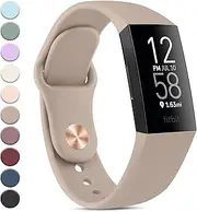 Vanjua Band Compatible with Fitbit Charge 4 Bands Women Men, Soft Silicone Waterproof Sport Replacement Wristbands Strap for Fitbit Charge 4 / Charge 3 Fitness Tracker Accessories