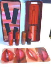 Clarins New Water Lip Stains (Set Of Four) With Beautiful Tin Box 0.2 oz