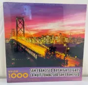 Springbok Jigsaw Puzzle 1000pcs 24"X 30" San Francisco Bay Night Lights.