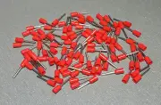 25/50/100Pcs E7510 20AWG 0.75mm² RED Insulated Ferrule Bootlace Terminal
