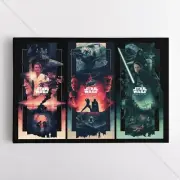 Star Wars Trilogy Movie Poster Canvas Jedi Skywalker Art Print