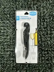 Waiter's Corkscrew with Black Plastic Handle (#93)