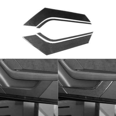 For Jaguar F-TYPE 2013-2024 Real Carbon Fiber Door Kick Guard Trim (for: Jaguar)