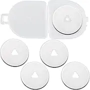 DGZZI 6PCS Rotary Cutter Replacement Blade 28mm Roller Blade Replacement Rotary Blade Storage Box Art Craft Quilting Scrapbooking Sewing for Quilting Scrapbooking