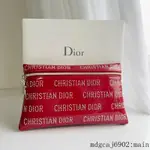 DIOR2023 化妝包盒裝新款金屬鉚釘紅色漆皮