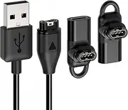 Charger Cable for Garmin Watch with Extra Type C Adapter, 3.3ft USB Charging & Data Transfer Cord for Fenix 7/7S/7X, Instinct 2/2S/Solar, Vivoactive 4/4S/3, Venu 2/2S/Sq, Forerunner 245/945/55/45, etc