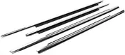 4Pcs Chrome Car Window Seal Belt Moulding Trim Weatherstrip Compatible for Audi Q5 2009 2010 2011 2012 2013 2014 2015 2016 2017 2018