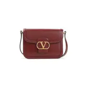 [Valentino Garavani] Valentino Garavani-Brick Ruby Calf Leather 9to5 Small Shoulder Bag-Donna OS OS