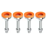 4Pack M16x80x60mm Leveling Feet Carbon Steel Adjustable Swivel Levelers Yellow