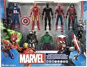 Marvel Ultimate Protectors Pack - 8 Action Figures - Hulk, Iron Man, Ant-Man, Black Panther, Captain America, Spider-Man - Kids Super Hero Toys - Ages 4+