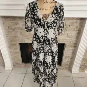 Anthropologie Sanctuary button front floral boho sheer sleeve midi dress size 2