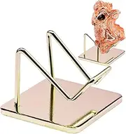 [Generic] Mineral Display Stand - Metal Display Stand | Crystal Display Stands with Base for Agate Crystals Seashell, Gemstone Decor Collectibles, and Small Items