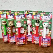 2023 Complete Set Christmas PEZ Candies & Dispensers Unopened Reindeer Santa Elf