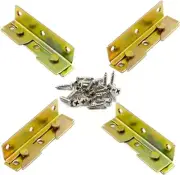 4 Sets Bed Rail Brackets Non-Mortise Bed Rail Fittings Bed Frame Brackets Tool