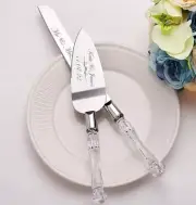Engraved Cake Serving Wedding Set Knife Personalised Engagement Server Stainless