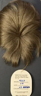 KELLY Modacrylic Global Doll Wig Size 9-10 Light Brown NOS