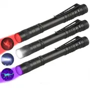 LED Flashlight Clip Mini Light Penlight Portable Pocket Pen Torch Lamp Outdoor