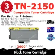 3x Non-OEM Toner TN2150 TN 2150 for Brother HL2140 HL2150N MFC7340 HL2142 TN2130