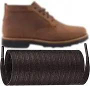 [Endoto] Shoelaces for Rockport Boot, 6.5MM Flat Waxed Cotton Shoe Laces Strings Replacement for Hiking Working Shoes