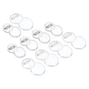 Acrylic Button Pin Badge,10 Set Round Blank Buttons Badges Kit 0.98inch,1.72inch