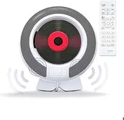 Portable CD Player with Speakers，Remote Control Desktop CD Player for Home with Bluetooth - Built-in HiFi Speakers FM Radio, Support CD/AUX Input Output, Dust Cover