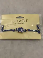 D’Bello Evil Eye Elephant Adjustable String Bracelet Unisex