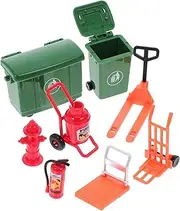 Toddmomy 1 Set Performance Kit of Simulation Firefighter Role Play Includes Trash Can Fire Extinguisher Vehicles for Creative Learning and Family Engagement