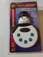 Ingraham Holiday Light Timer Snowman Plug In LIGHT UP YOUR HOLIDAYS