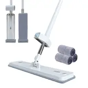 Microfiber Flat Mop Hand Free Squeeze Cleaning Floor Mop with Washable Mop Pads