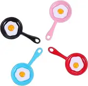 STOBOK 40pcs Fried Egg Pan Pendant Blue Outfit Charm Bracelets Jewelry Making Pendants Cute Egg Charms Fried Eggs Charms Food Earring Charms Pink Bracelet Charms for Jewelry Making Alloy