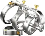 Chastity Cage Spikes Chastity Cage Stainless Steel Penis Cage with Urethral Dilator and Testicle Ring, Chastity Cage Chastity Belt Bondage Sex Toy for Men(40mm)