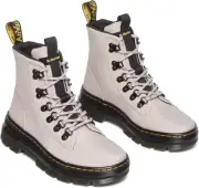 Dr. Martens Women's Combs Poly Casual Boots Combat 7, Vintage Taupe Twill
