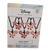 Disney Magic Holiday 12 Mickey Mouse Christmas String Lights White Shimmering