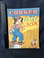 Vintage 1945 Corker Rare Coloring Book "Paint Book" Whitman Doris Lane Butler