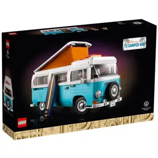 二手 LEGO 10279 福斯 Volkswagen T2 露營車 創意系列 樂高盒組 附全新裝飾用貼紙 說明書