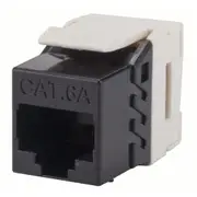 Dynamix FP-C6AUTP-03BK UTP Keystone RJ45 Jack Cat6A Slimline - T568A/B Wiring - 50 Micron - 180 Jack - Accepts 23-24 AWG - Rapid Termination Tool CT-RAPV2 [FP-C6AUTP-03BK]