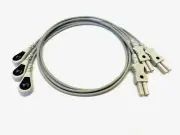Spacelabs Compatible ECG Leadwire 012-0498, 3 Lead, Snap end, 0.6M/AHA, Black