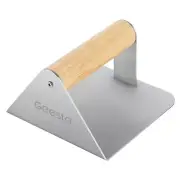 Stainless Steel Grill Press Steak Weight 55 Burger Smasher with Wood Handle