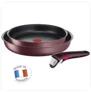 Tefal Ingenio Induction 3 Piece Non-Stick Frypan Set 22, 26cm Red T-Fal
