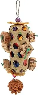 Bird Toys, Chewable Parrot Toy Multifunctional Parrot Chew Toys Bite Resistant Birds Cage Toy, Bird Chew Toys with Pinecone, Hanging Parrot Tearing Toy for Finch, Budgie, Parakeets