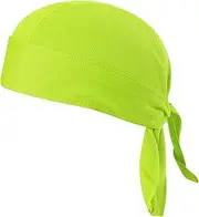[Generic] Blelsa Bicycle Sweat-Wicking Cap Protection Face Mask Sun-Protective Neck Gaiter Cycling Headscarf Headband Quick-Dry Pirate for Fluorescent Green