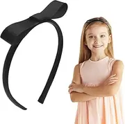 ALLY-MAGIC Headbands for Girls,Black Bow Hairband Band, Vintage Hairbands Knot Hairband for Women and Girls, Alice Headband Hair Accessories for Child Y9XHDJFG (Black)